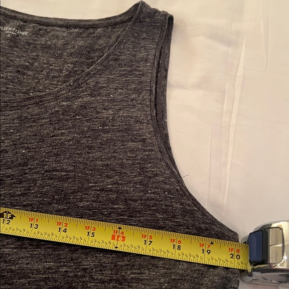 Eileen Fisher Charcoal Organic Linen Dress - Picture 7 of 11